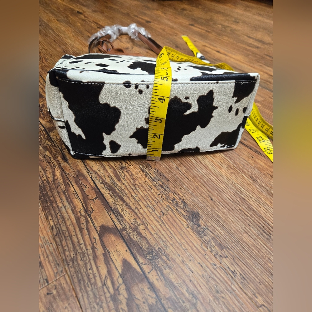 cowprint handbag nwt62$ DS Bags textured beautiful western boho cute farm - Picture 16 of 16